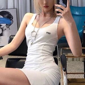 SMFK white ribbed dress size S